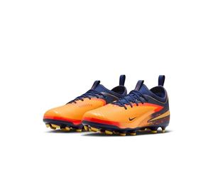 Nike Boy's Jr Phantom 6 Low Acad Fg/Mg Eh Football Shoes, Laser Orange/Lemon Venom/Blue, 2