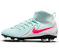 NIKE Boys Jr. Phantom Luna 2 Club Sneaker, Mint Atomic Red Off Black, 4.5 UK