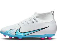 NIKE Boys Jr Superfly 9 Club Fg/Mg Sneaker, White Baltic Blue Pink Blast, 1 UK