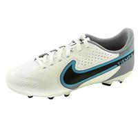 NIKE Boys Jr. Tiempo Legend 9 Academy Mg Sneaker, White Black Baltic Blue Pink Blast, 1 UK