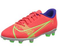 Nike Jr Vapor 14 Club Fg/Mg, Children's Football Boots, Red BRT Crimson MTLC Silver Indigo Burst White Rage Green, 38.5 EU