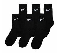 NIKE Boys Kids Un0030 Short 6 Pairs Eu 27-35 SOCKS, Black