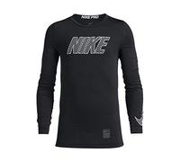 Nike Boys Pro Long Sleeve Top - Black/White, Small