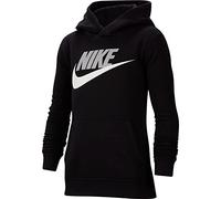 NIKE Boy's Sportswear Club Fleece Pullover, Black/Lt Smoke Grey, M UK