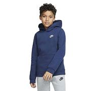 Nike Boy's Sportswear Club Hoodie, Blue (Midnight Navy/White), M (137-147 CM)