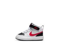 NIKE Boy's Unisex Kids Court Borough Mid 2 Btv Gymnastics Shoe, White Univ Red Black, 3.5 UK Child