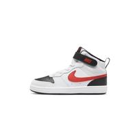 Nike Boy's Unisex Kids Court Borough Mid 2 Sneaker, White/University RED-Black, 12.5 UK Child