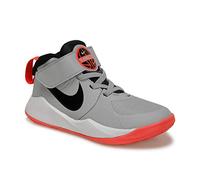 NIKE Boy's Unisex Kids Team Hustle D 9 Running Shoe, Gris Humo/Negro/Carmesí Láser, 1 UK Child