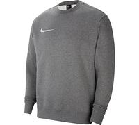 NIKE Boy's Y Nk Flc Park20 Crew Sweatshirt, Carbon Heathr Blanco, 7-8 Years UK