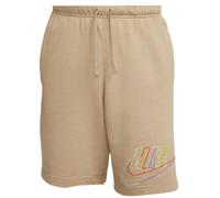 Nike Branded Multicoloured Swoosh Logo Shorts - Light Brown - XS