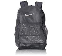 NIKE Brasilia Mesh Backpack 9.0, Flint Grey/Flint Grey/White, Misc