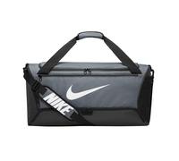 (One Size, Iron Grey/Black/White) Nike Brasilia Swoosh Training 60L Duffle Bag