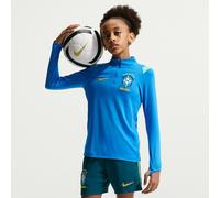 Nike Brazil 2026 Kids Dri FIT Academy Pro Drill Top LT Photo Blue Light Menta Midwest Gold