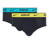 Nike Men's Brief 2pk Underwear, Black-Lightening/Dusty Cactus, L