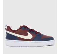 Nike Burgundy Court Borough Low Boys Youth Trainers UK 6