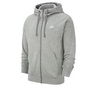 Nike BV2648-063 M NSW CLUB HOODIE FZ FT Sweat mens dk grey heather/matte silver/(white) 2XL-T