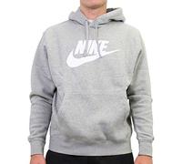 Nike BV2973-063 M NSW CLUB HOODIE PO BB GX Sweatshirt Men's DK GREY HEATHER/MATTE SILVER/WHITE Size S