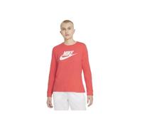 NIKE BV6171 W NSW TEE ESSNTL LS ICON FTR Sweatshirt Women's Magic Ember/White S