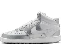 NIKE CD5436-108 NikeCourt Vision Mid Women White/Metallic Silver UK 4