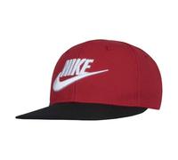 NIKE Unisex Kid's Flat Brim Hat Baseball Cap, Red/White, One Size
