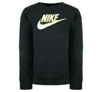 Nike Childrens Unisex Graphic Logo Black Long Sleeve French Terry Crew Kids Sweaters CU8518 010 cotton - Size Medium