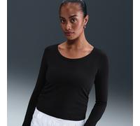 Nike Chill Knit Women's Long-Sleeve Top - Black - Modal/Cotton/Elastane XXL (UK 24-26)