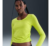 Nike Chill Knit Women's Long-Sleeve Top - Green - Modal/Cotton/Elastane S (UK 8-10)