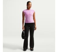 Nike Chill Knit Women's Mid-Rise Tight Ribbed Trousers - Black - Polyester/Lyocell/Elastane XL (UK 20-22)