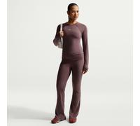 Nike Chill Knit Women's Mid-Rise Tight Ribbed Trousers - Purple - Polyester/Lyocell/Elastane XXL (UK 24-26)