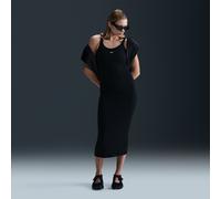 Nike Sportswear Chill Knit Women's Tight Mini-Rib Tank Top Dress - Black - Polyester/Lyocell/Elastane L (UK 16-18)