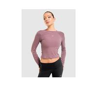Nike Chill Rib Long Sleeve Top - Brown - Womens S