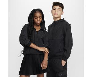 Nike City Utility EasyOn Older Kids' Half-Zip Fleece Hoodie - Black - Polyester XS