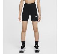 Nike Classic Girls' High-Waisted 12.5cm (approx.) Biker Shorts - Black - Cotton/Polyester/Elastane M