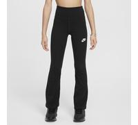 Nike Sportswear Classic Girls' High-Waisted Flared Leggings - Black - Cotton/Polyester/Elastane M