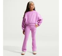 Nike Classic Girls' High-Waisted Flared Leggings - Purple - Cotton/Polyester/Elastane S