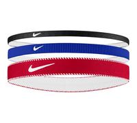 Nike Classic Mixed Flexible Headband (Pack of 3) (One Size) (Red/Blue/Black)