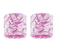 Nike Classic Swoosh Dri-FIT Wristband - Pink/White - Pink/White - One Size - 94% Nylon/6% Rubber