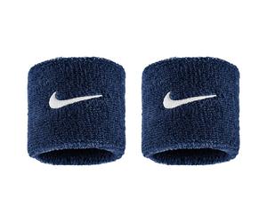 Nike Classic Swoosh Wristband - Blue/White - One Size - Blue/White