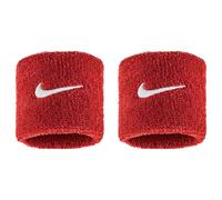 Nike Classic Swoosh Wristband (Pack of 2) - Red/White - Red/White - One Size - 72% Cotton/22% Nylon/4% Rubber/2% Spandex