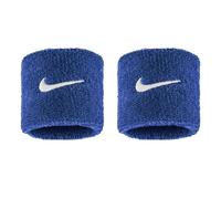 Nike Classic Swoosh Wristband (Pack of 2) - Royal Blue/White - Royal Blue/White - One Size - 72% Cotton/22% Nylon/4% Rubber/2% Spandex