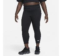 Nike Classic Women's High-Waisted 7/8 Leggings - Black - Cotton/Polyester/Elastane 1X Short