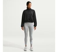 Nike Classics Women's High-Waisted Graphic Leggings - Grey - Cotton/Polyester/Elastane M (UK 12-14)