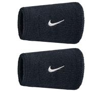 Nike Clic Swoosh Double Wide Wristband (Pack Of 2) Black/white (One Size)
