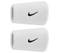 Nike Clic Swoosh Double Wide Wristband (Pack Of 2) White/black (One Size)