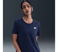 Nike Club Essentials Women's T-Shirt - Blue - Cotton/Polyester XS (UK 4-6)