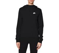Nike Women's Club FLC Fnl Std Hooded Sweatshirt, Black/White, L