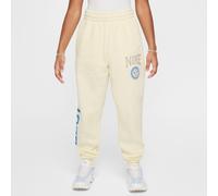 Nike Club Fleece Girls' Loose Trousers - White - Cotton/Polyester XS