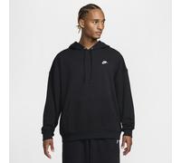 Nike Club Fleece Men's Oversized French Terry Pullover Hoodie - Black - Cotton XS