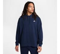 Nike Club Fleece Men's Oversized French Terry Pullover Hoodie - Blue - Cotton M