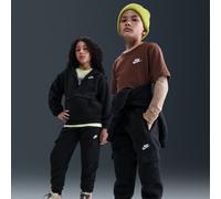 Nike Club Fleece Older Kids' Cargo Trousers - Black - Polyester/Overlays L